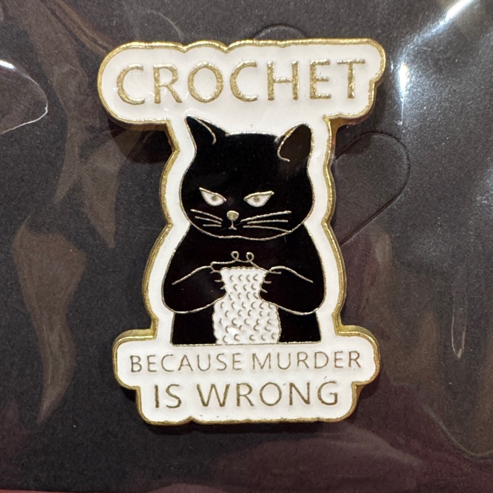 3 for $15 on select pins 
Black and White Cat Brooch